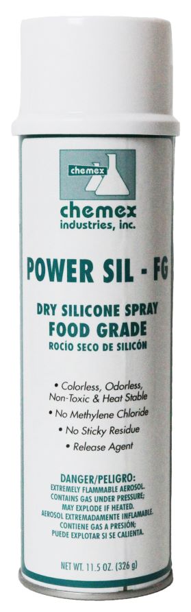 Power Sil-FG Dry Silicone Spray - Food Grade (sold 12 aerosol cans/cas -  Chemex Industries, Inc.